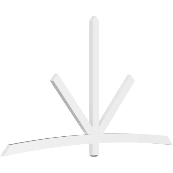 Ekena Millwork Alberta Architectural Grade PVC Gable Bracket, 108"W x 58 1/2"H x 2"D x 4"F, 13/12 Pitch GBP108X59X0204ALB00 - main